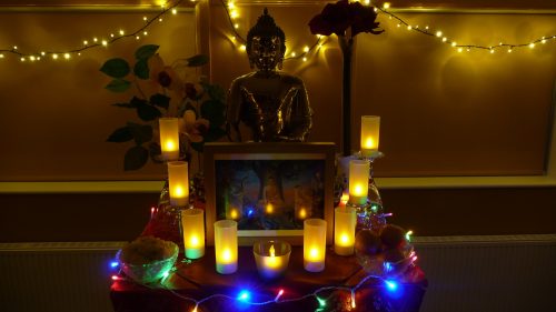 Altar for Festival of the Buddha's Enlightenment
