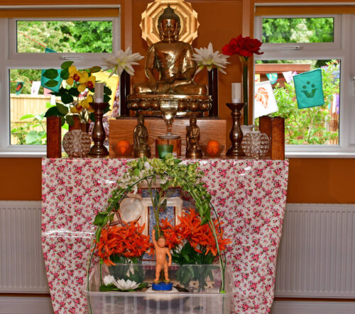 Click to enlarge The Wesak altar