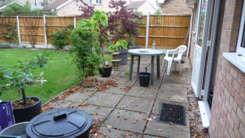 patio before conservatory