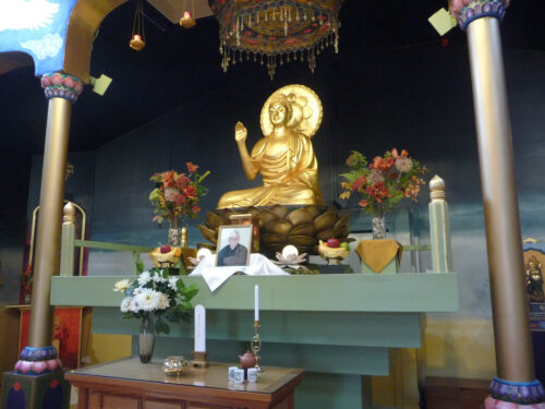 Click to enlarge The main altar set up for the memorial