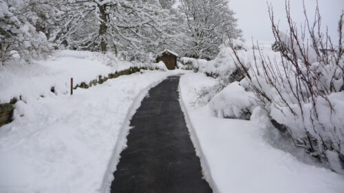 Click to enlarge The Throssel lane after a snowfall